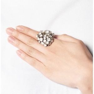 Multistone Rhinestones Ring Jewelry: SERGE THORAVAL